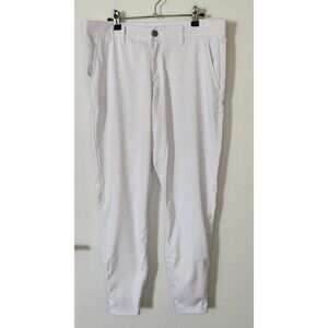 Primo Mens 33x29 (Tag 33 Regular) White Golf Performance Pants Zip Ankle
